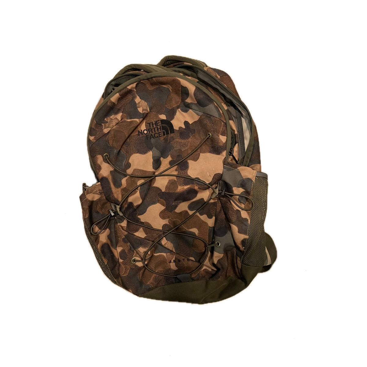 The North Face Jester Green Brown Black Camo Backpack