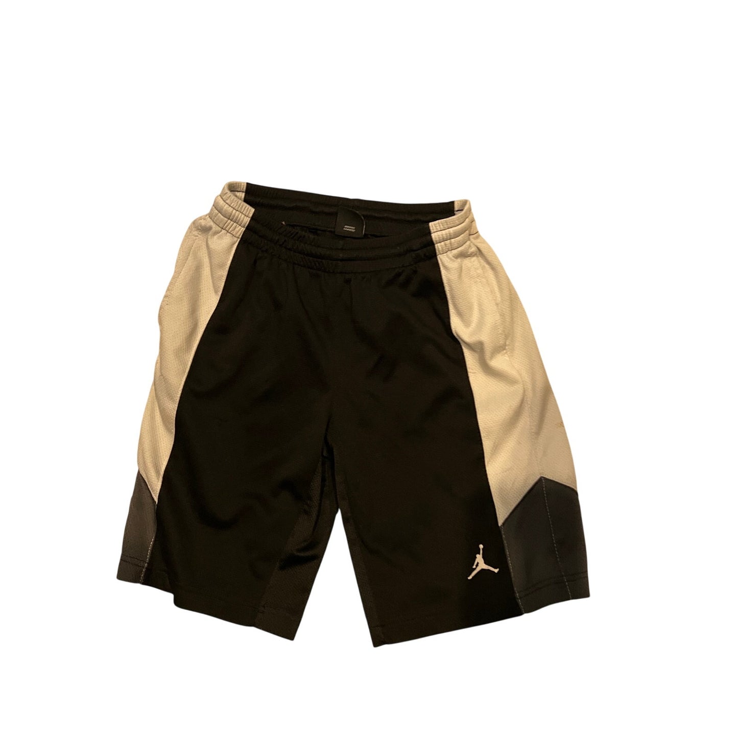 Nike Air Jordan Beige Black Basketball Shorts Boys M 10-12Yrs
