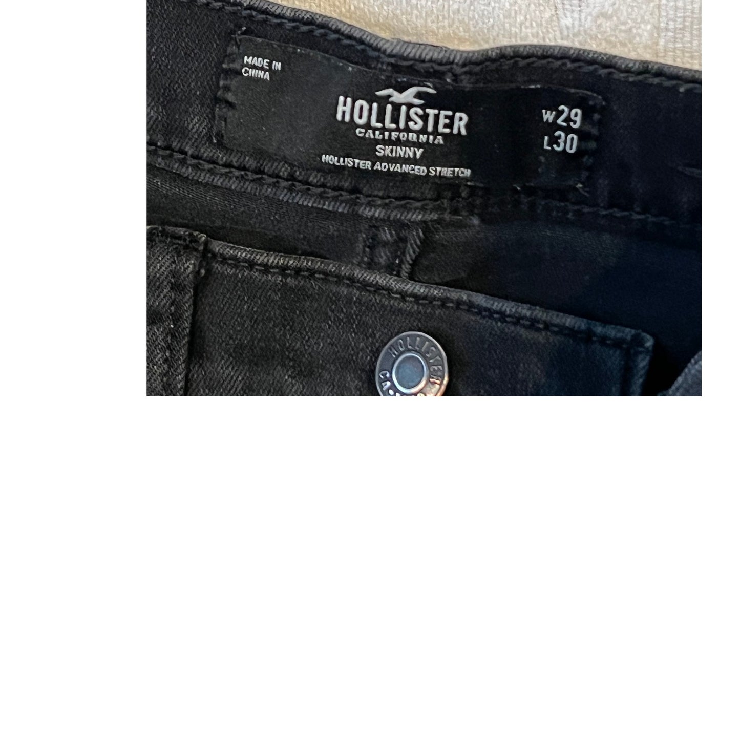 Hollister Skinny Black Jeans 29x30
