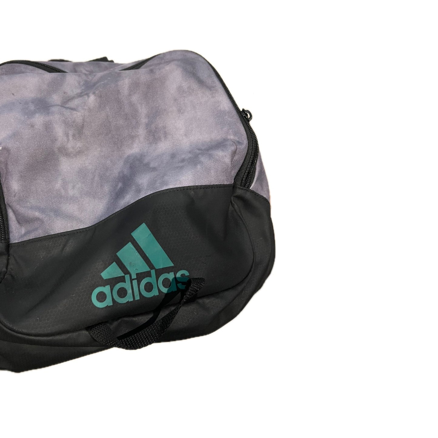 Adidas Defender Large Black Gray Green Duffel Gym Bag