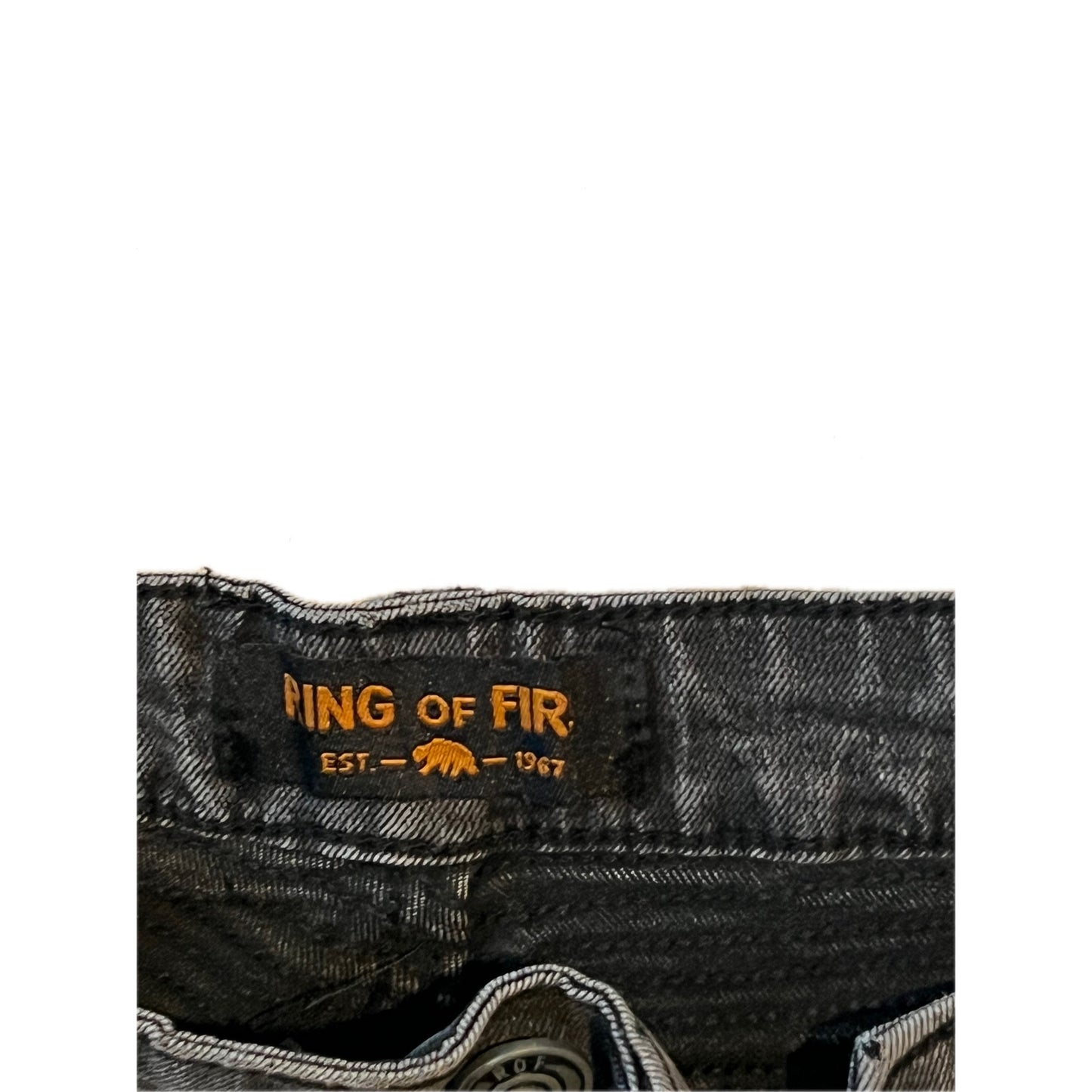 Ring Of Fire Jean Noir Côtelé Coupe Ajustée Homme 30x28