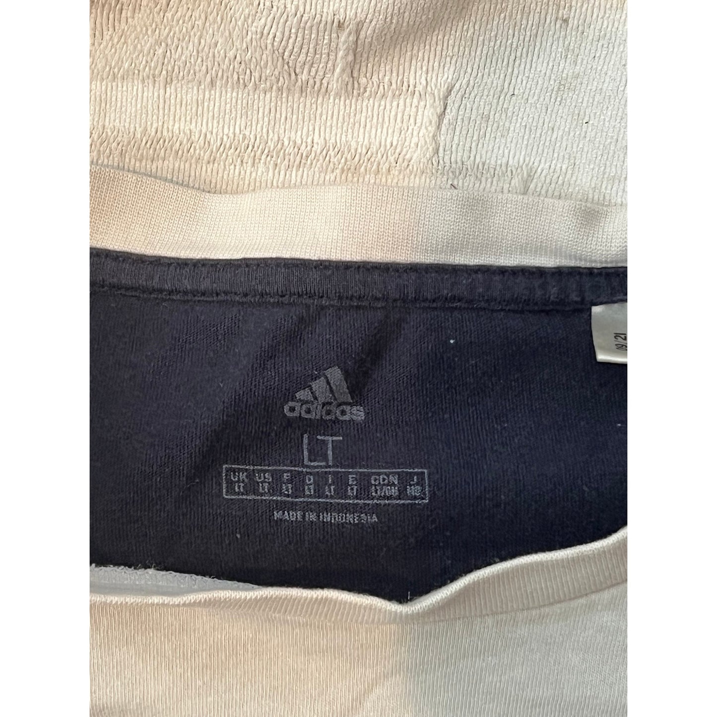 T-shirt Adidas noir blanc pour homme, grande taille
