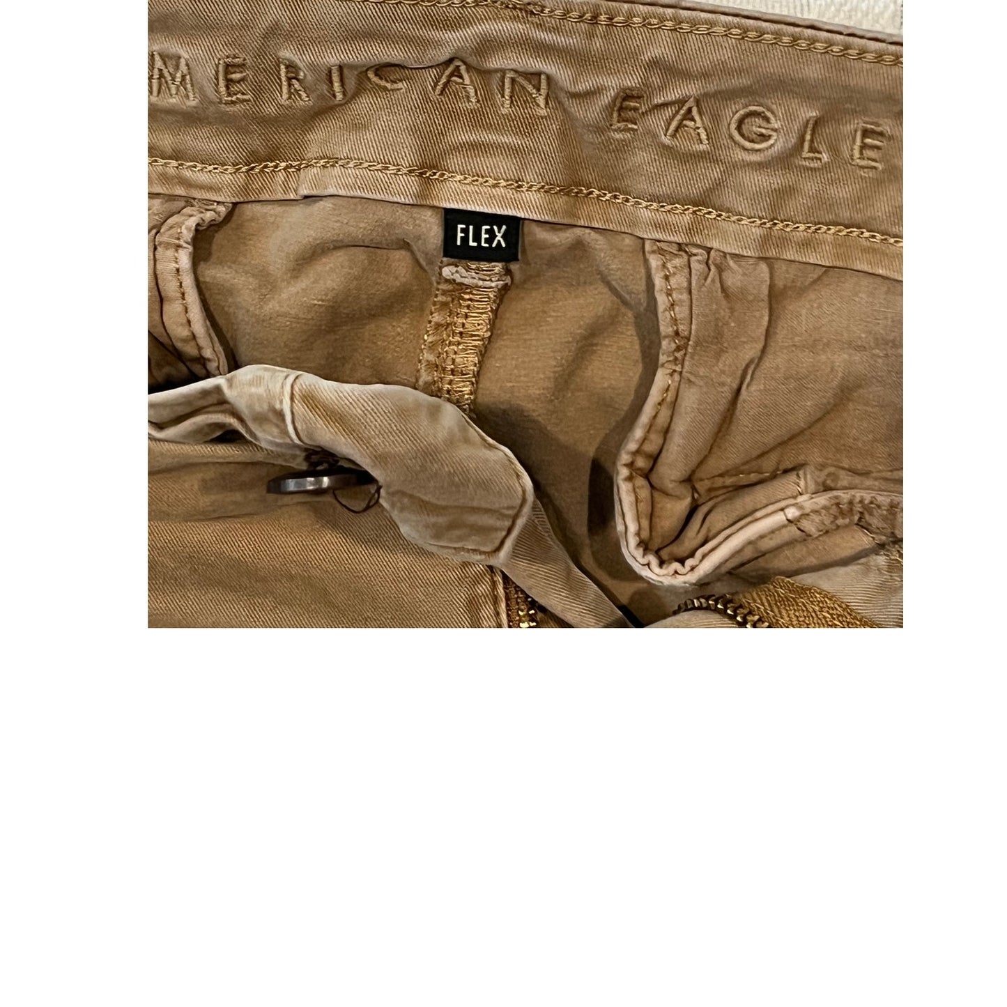 American Eagle Tan Relaxed Straight Jeans Mens 33x32