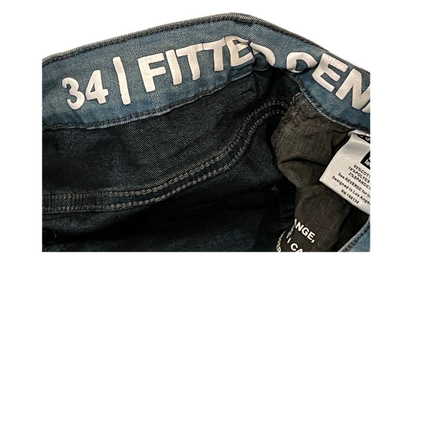 Serenede Blue Vaqueros pitillo rectos ajustados para hombre 30x30