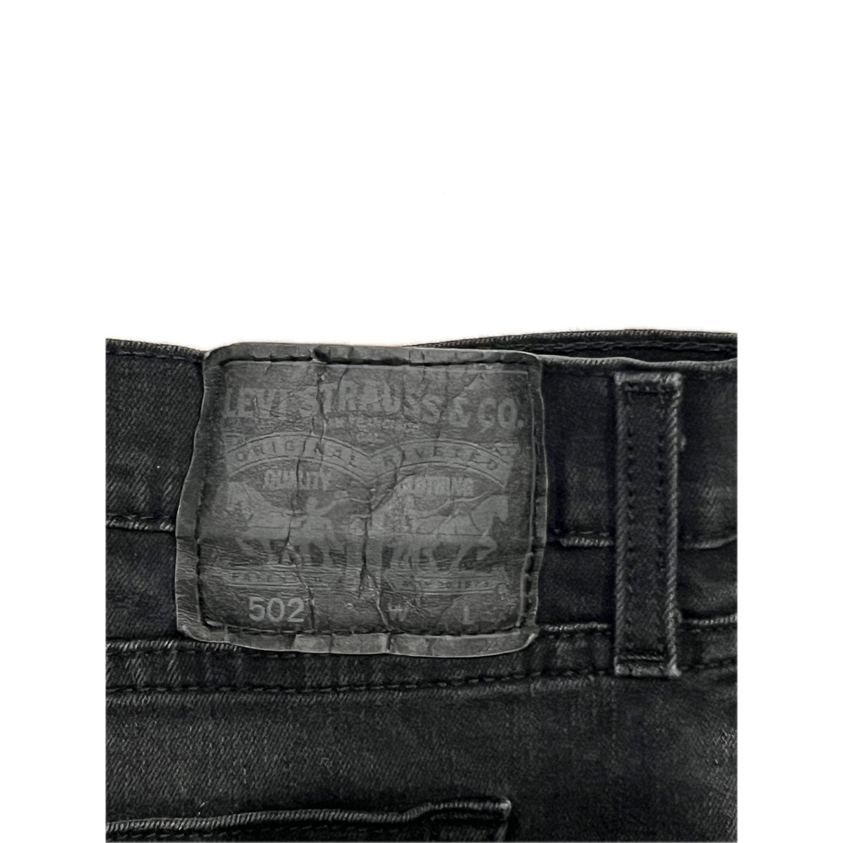 Levi's 502 Regular Taper Black Men's Jeans 46x32