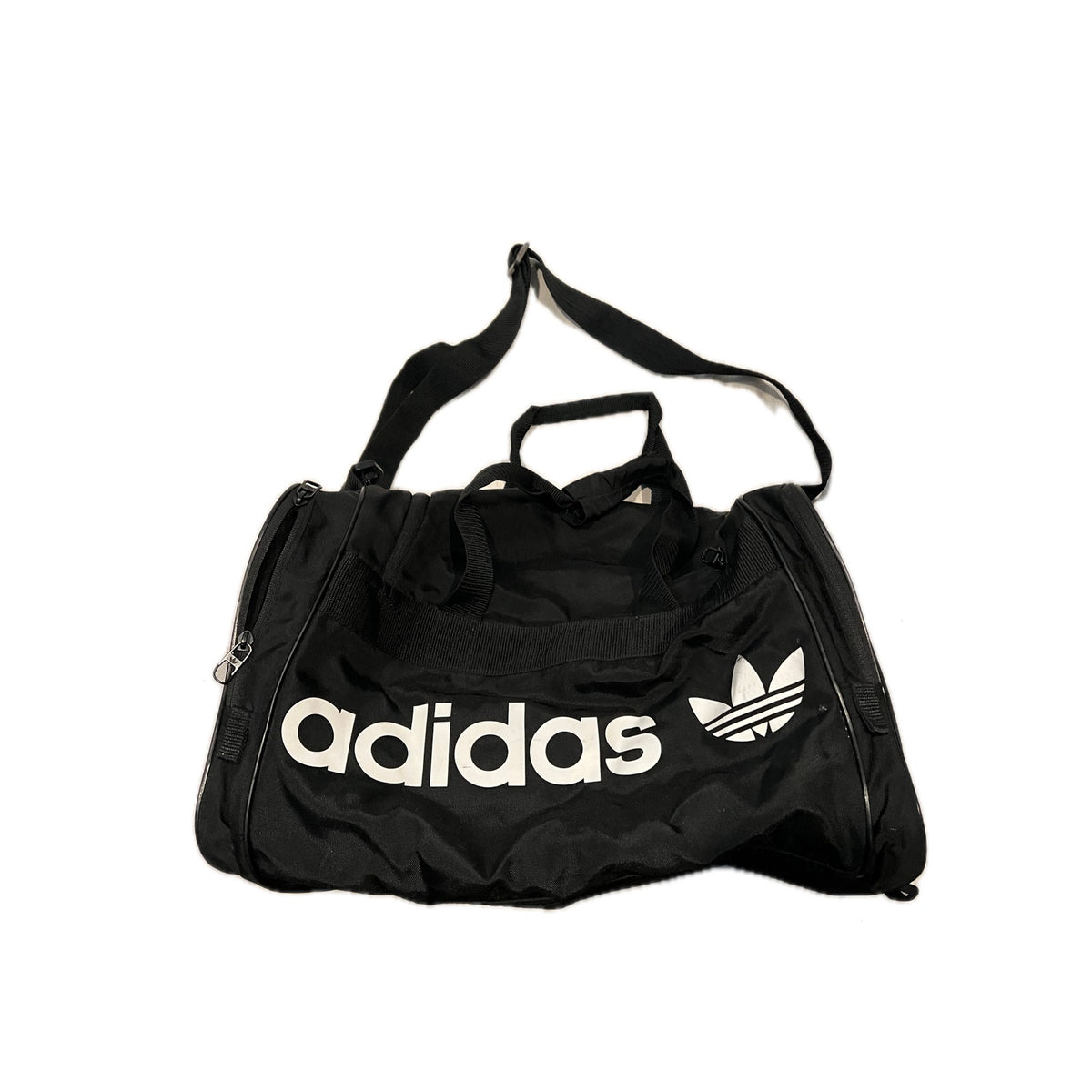 Adidas Defender Small White Black Gym Bag 18"x10"x10"