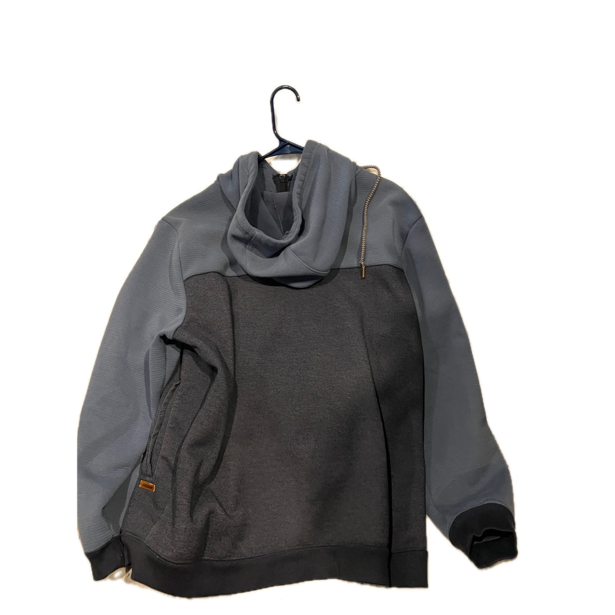 Voyager Gray full Zip Heavy Duty Hoodie Mens Large