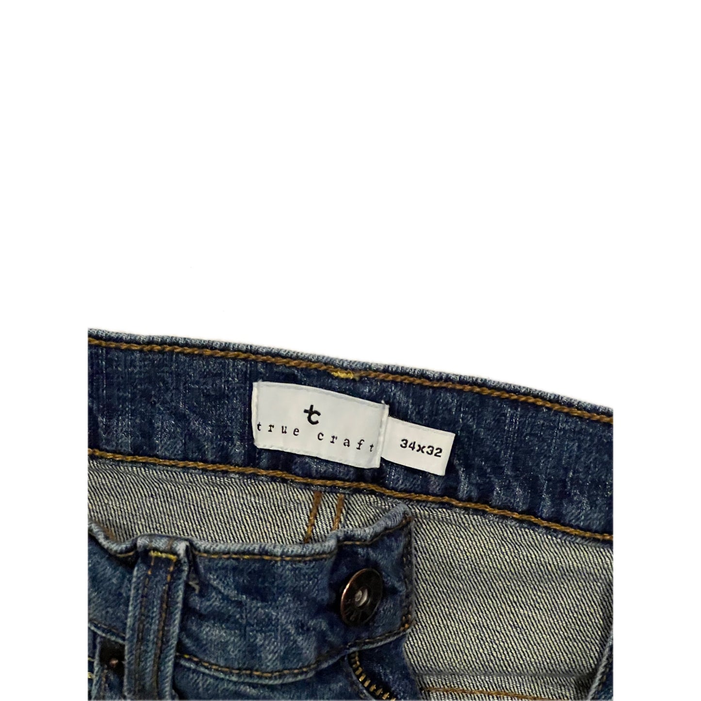 True Craft Jeans de corte recto ajustado para hombre 34x32