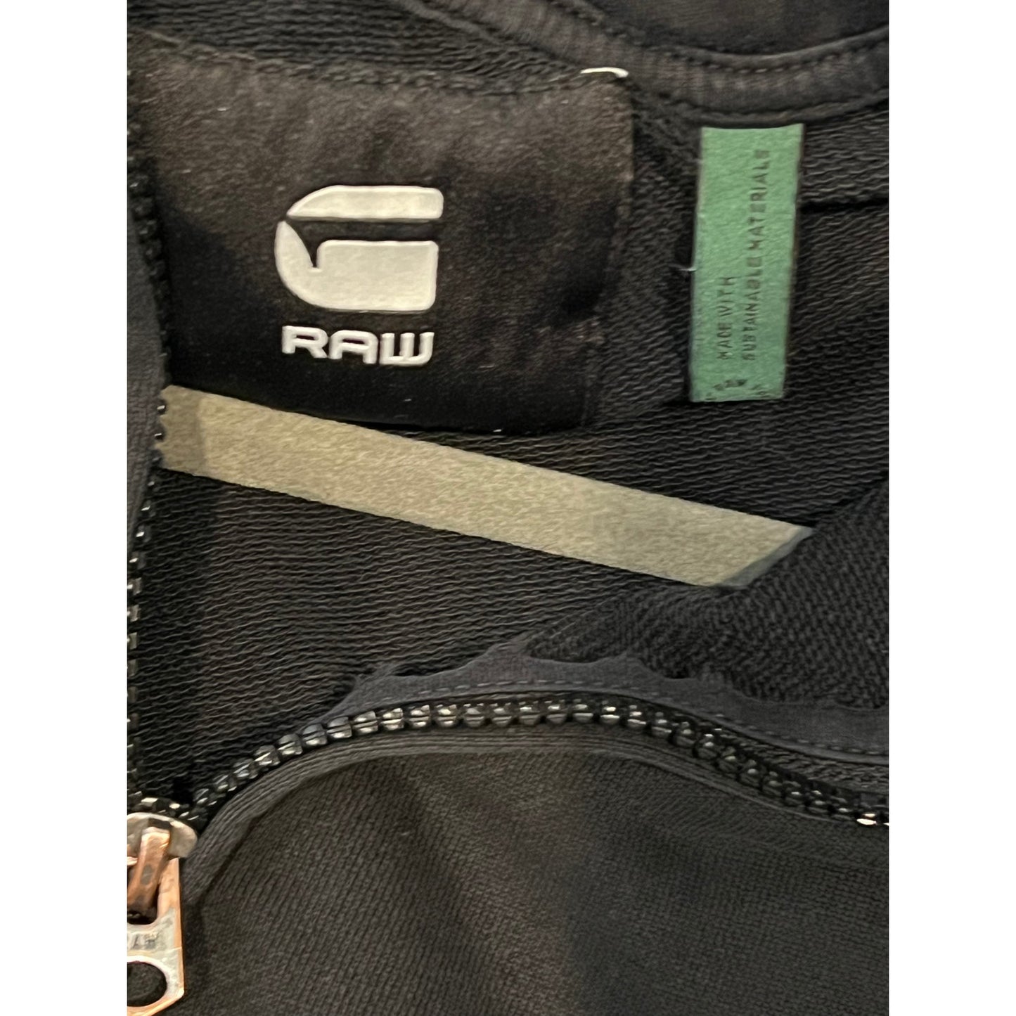 G-STAR RAW Originals Black Full Zip Hoodie - Size M