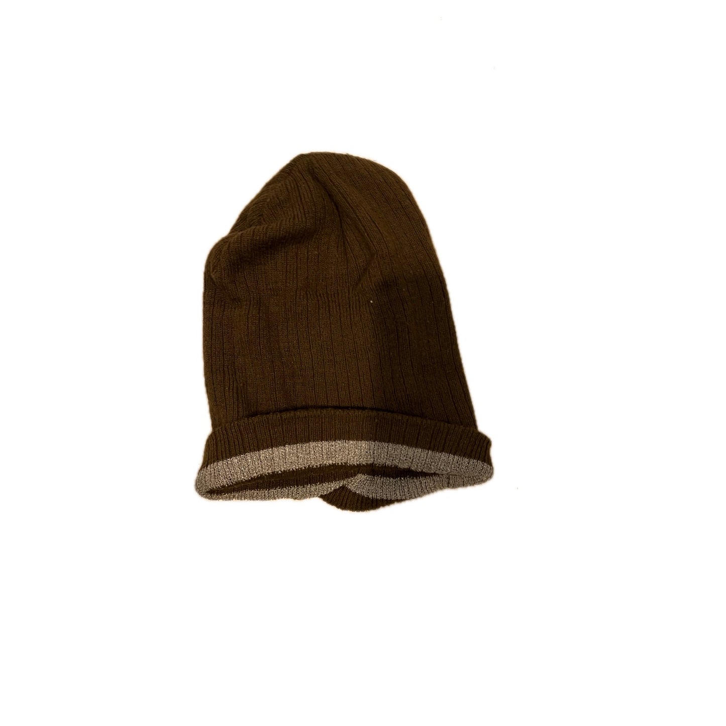 Brown Tan Acrylic Beanie One Size Fits All
