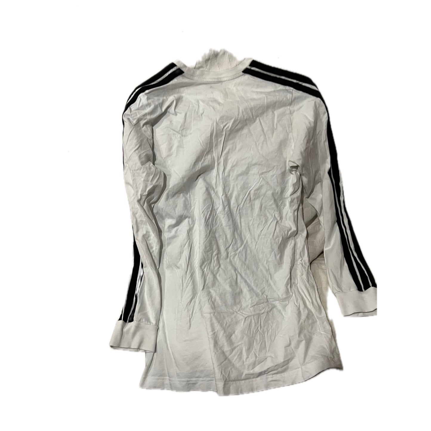 Camiseta de manga larga Adidas de tres rayas blanca, talla M para hombre