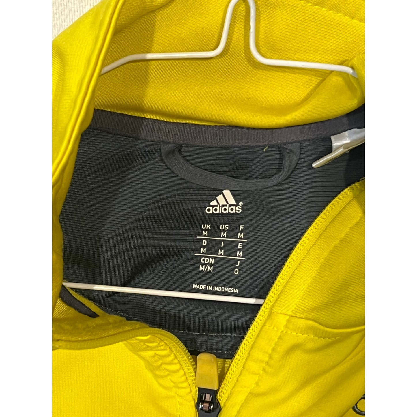 Adidas Yellow Track Jacket Zip Up Mens M