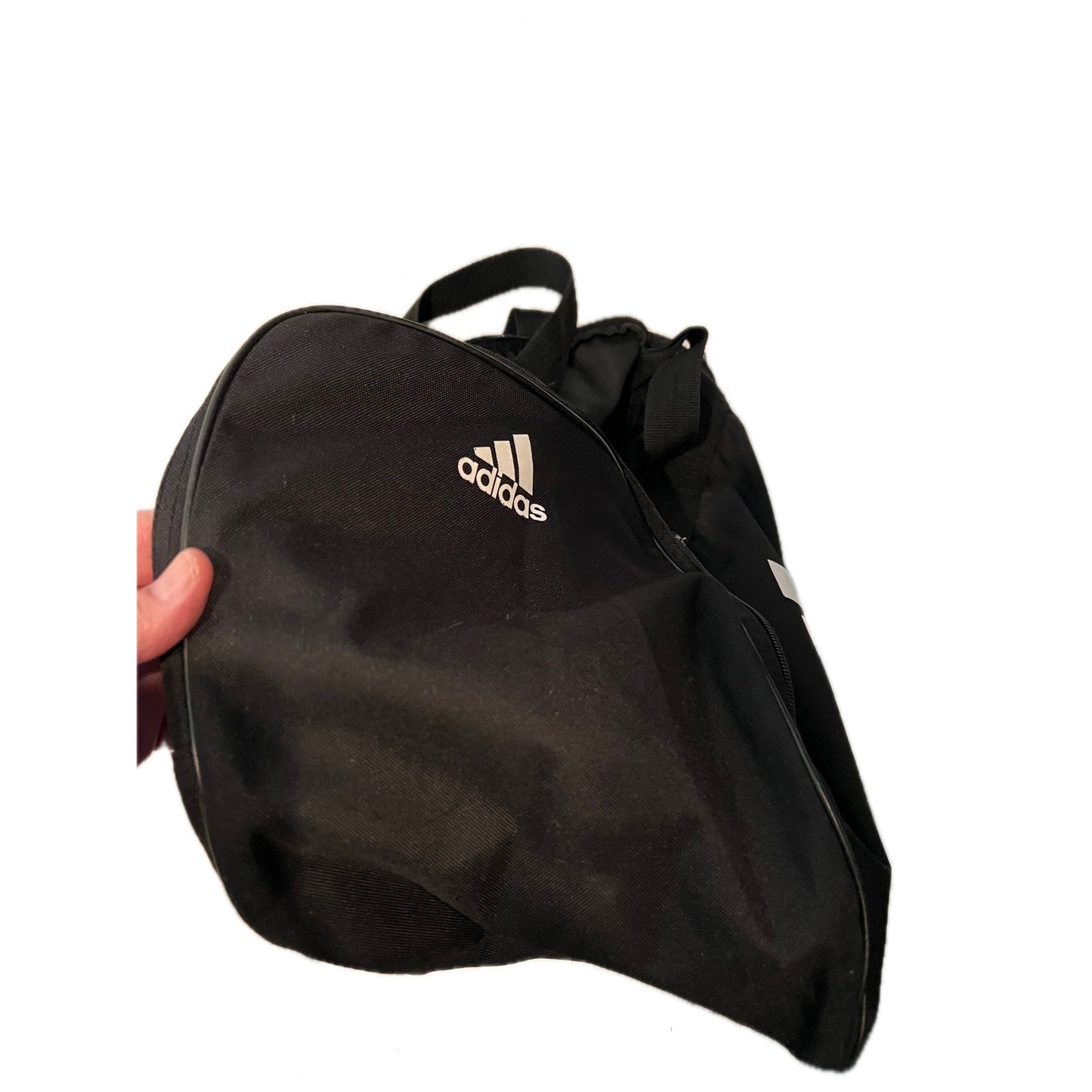 Adidas Faux Leather Medium 18"x12"x10" Black Duffel Gym Bag