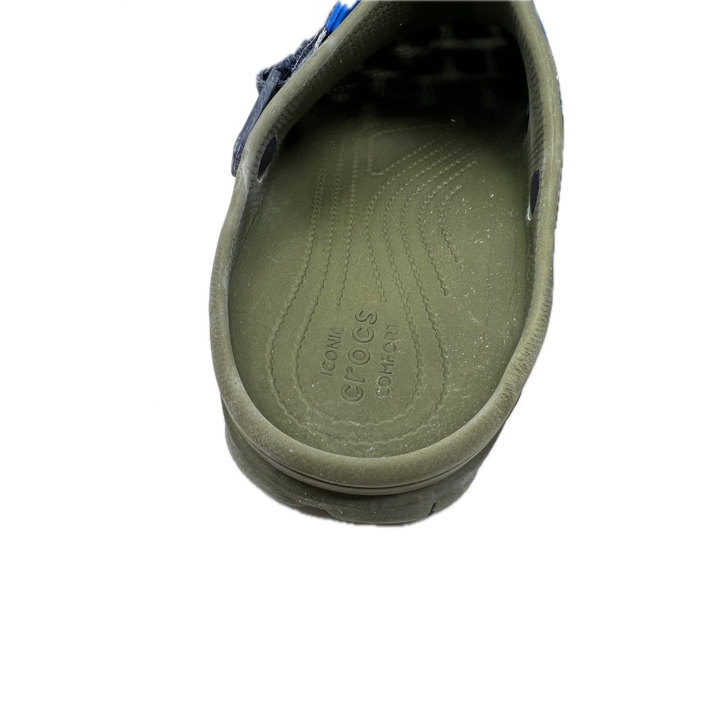 Zuecos Crocs icónicos verde militar hombre 10 mujer 12