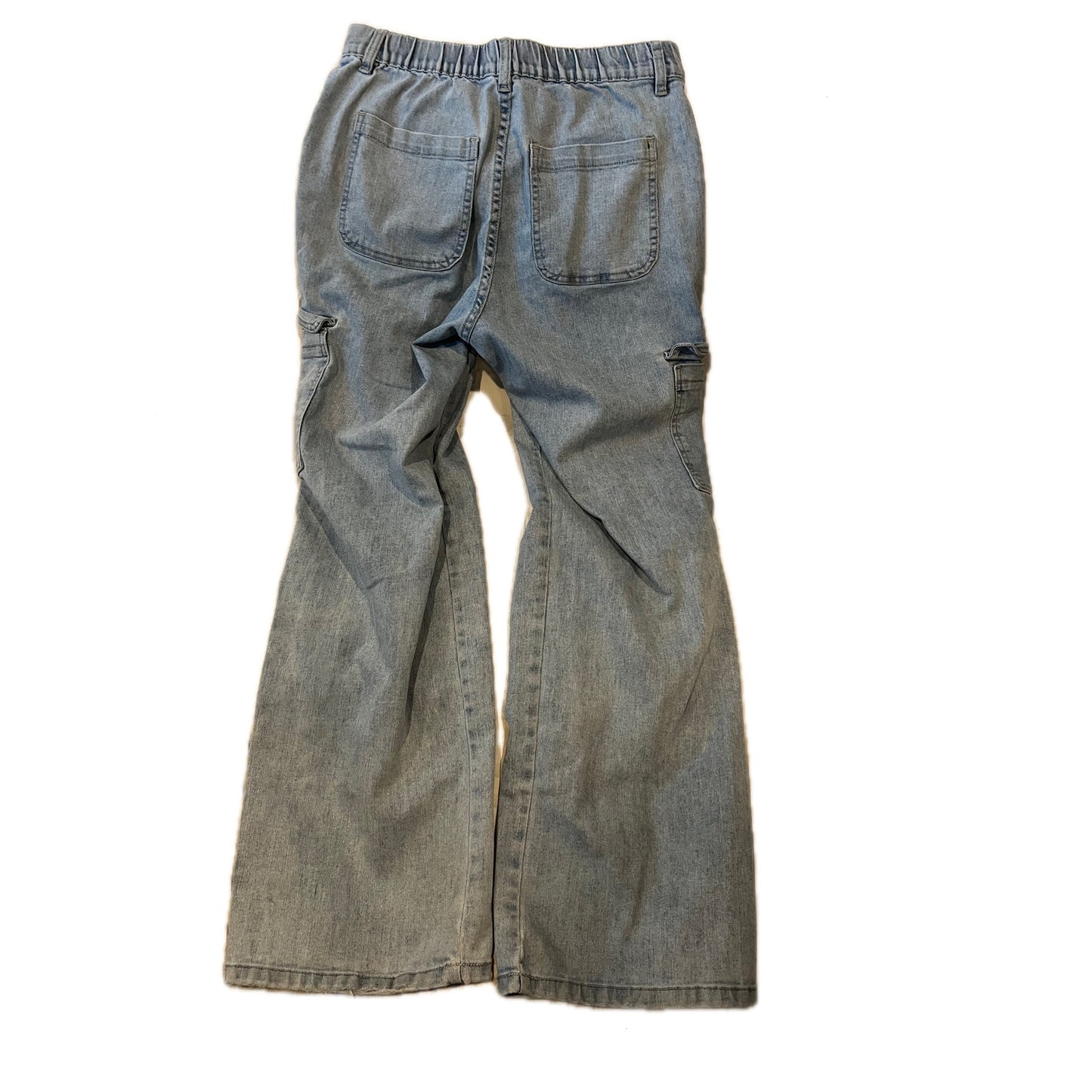 YMI Blue High Rise Cargo Wide Leg Jeans 28x30