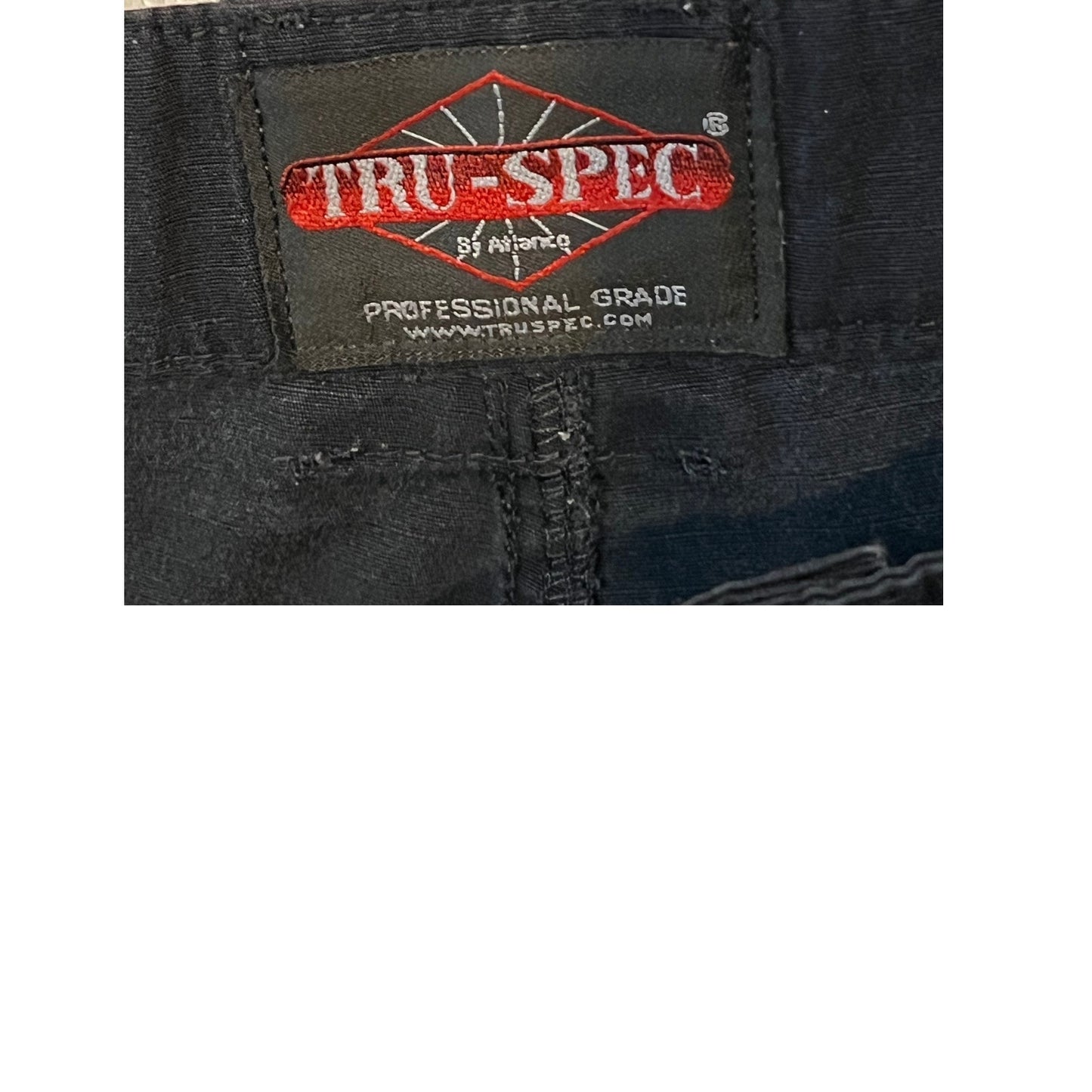Pantalon cargo tactique Tru Spec coupe droite noir pour homme 40x32
