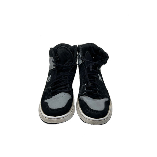 DC Shoes Hi-Top Athletic Sneaker Black Gray Mens 10.5