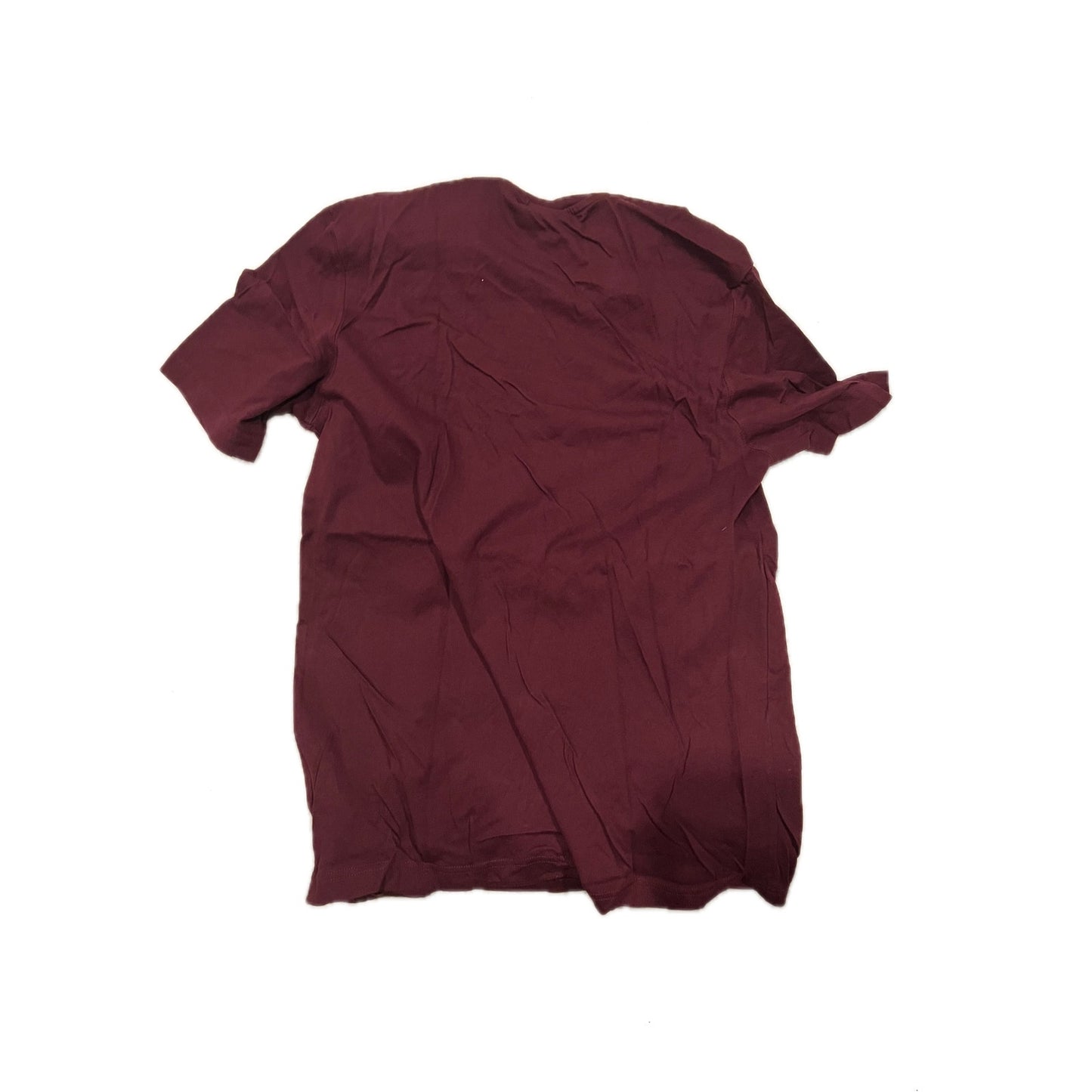 Adidas Burgundy Three Stripe T-Shirt Mens S