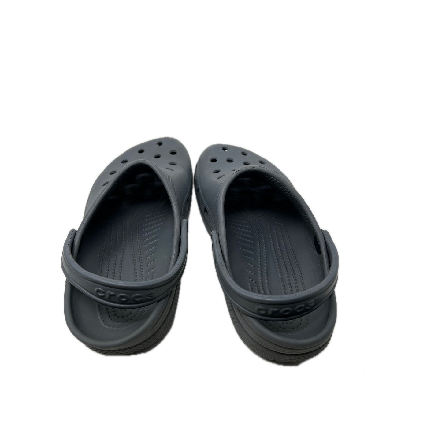 Crocs Charcoal Gray Slides Clogs Men's 6 Womans 8