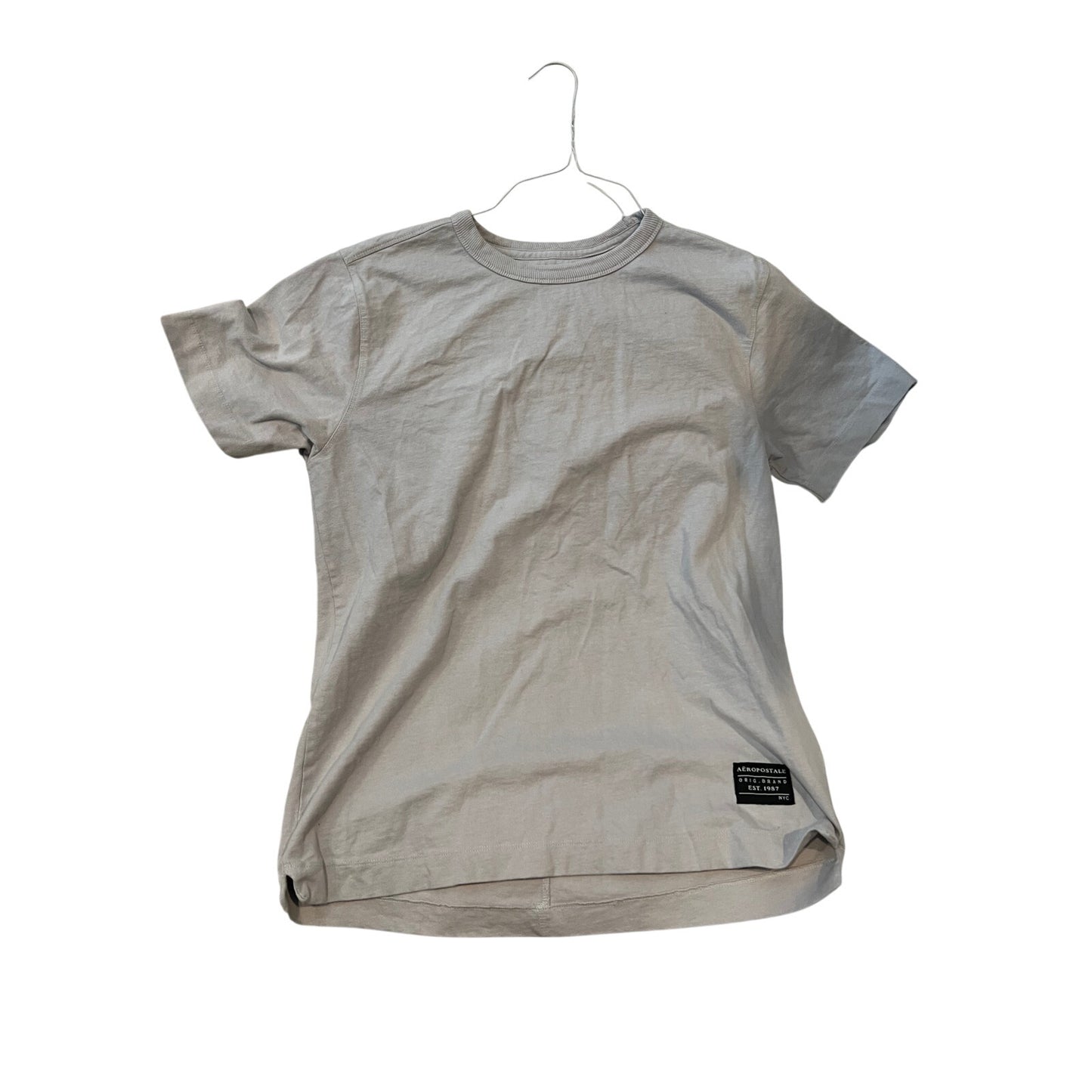 Aeropostale Off White/Creme Patched T-Shirt, Mens L