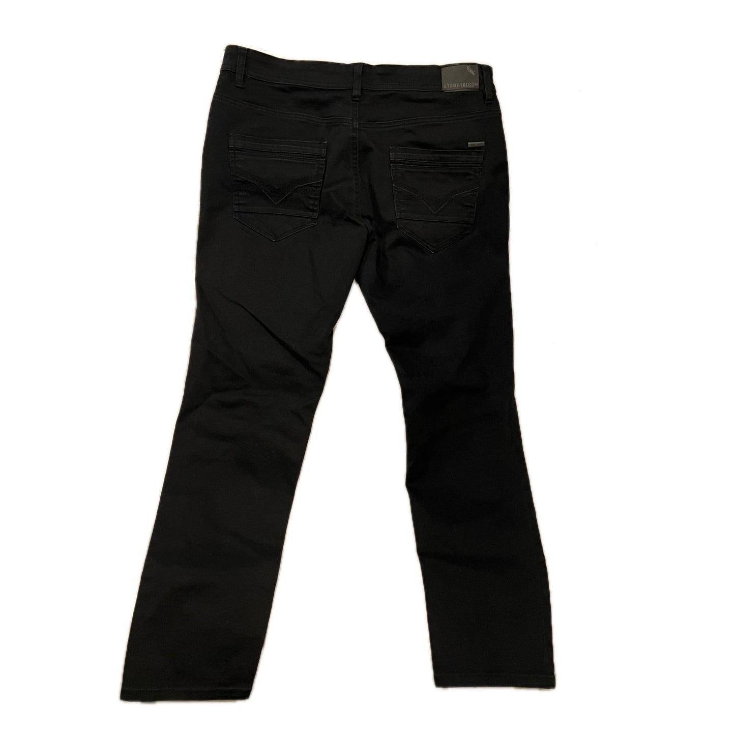 Pantalones vaqueros ajustados negros Stone Falcon para hombre 38x32