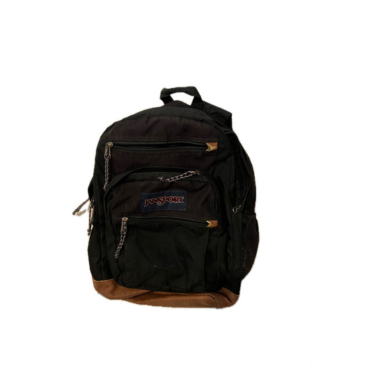 Mochila Escolar JanSport Cool Student de 2 Secciones Negro Marrón