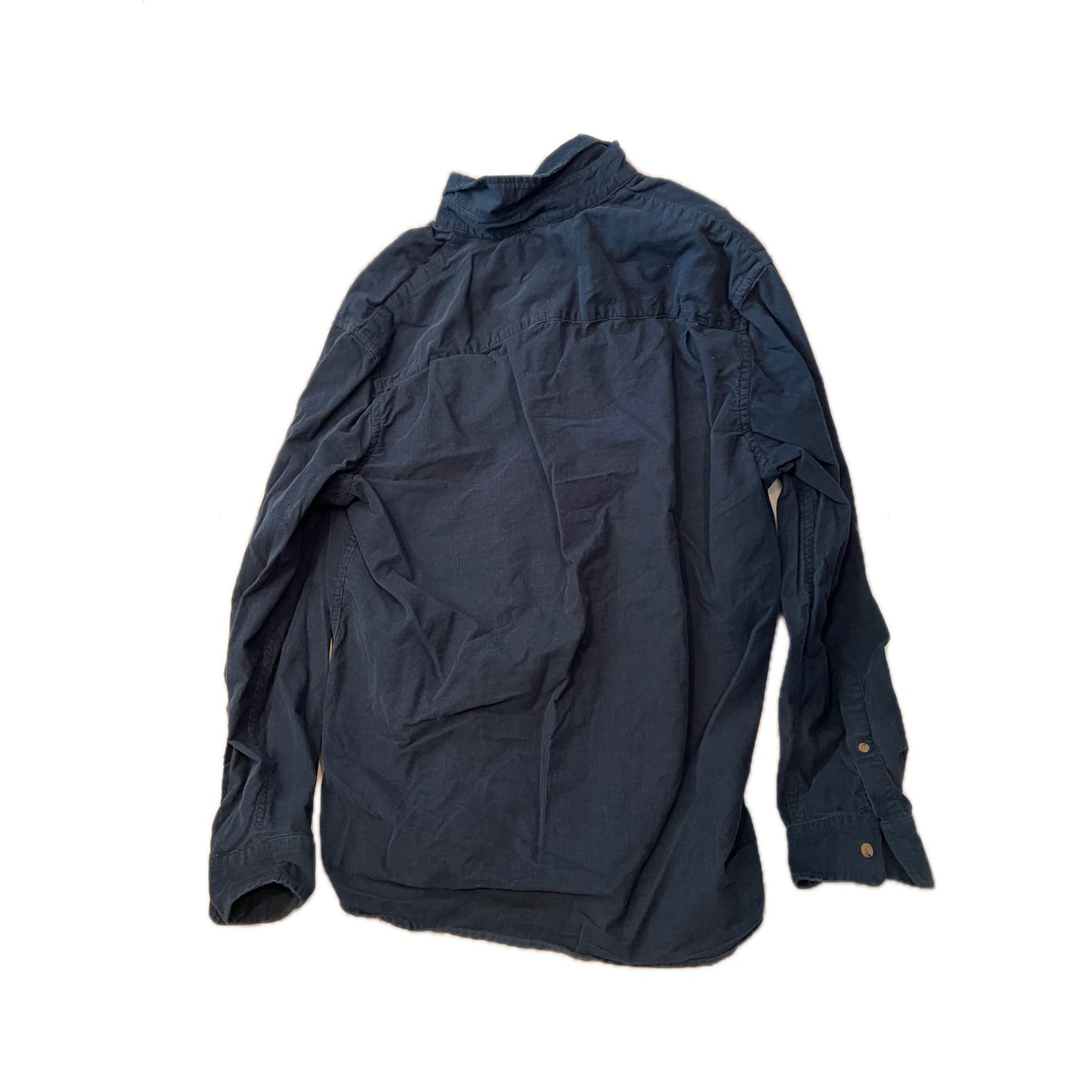 Chemise boutonnée Crown & Ivy en velours côtelé bleu foncé taille L pour homme