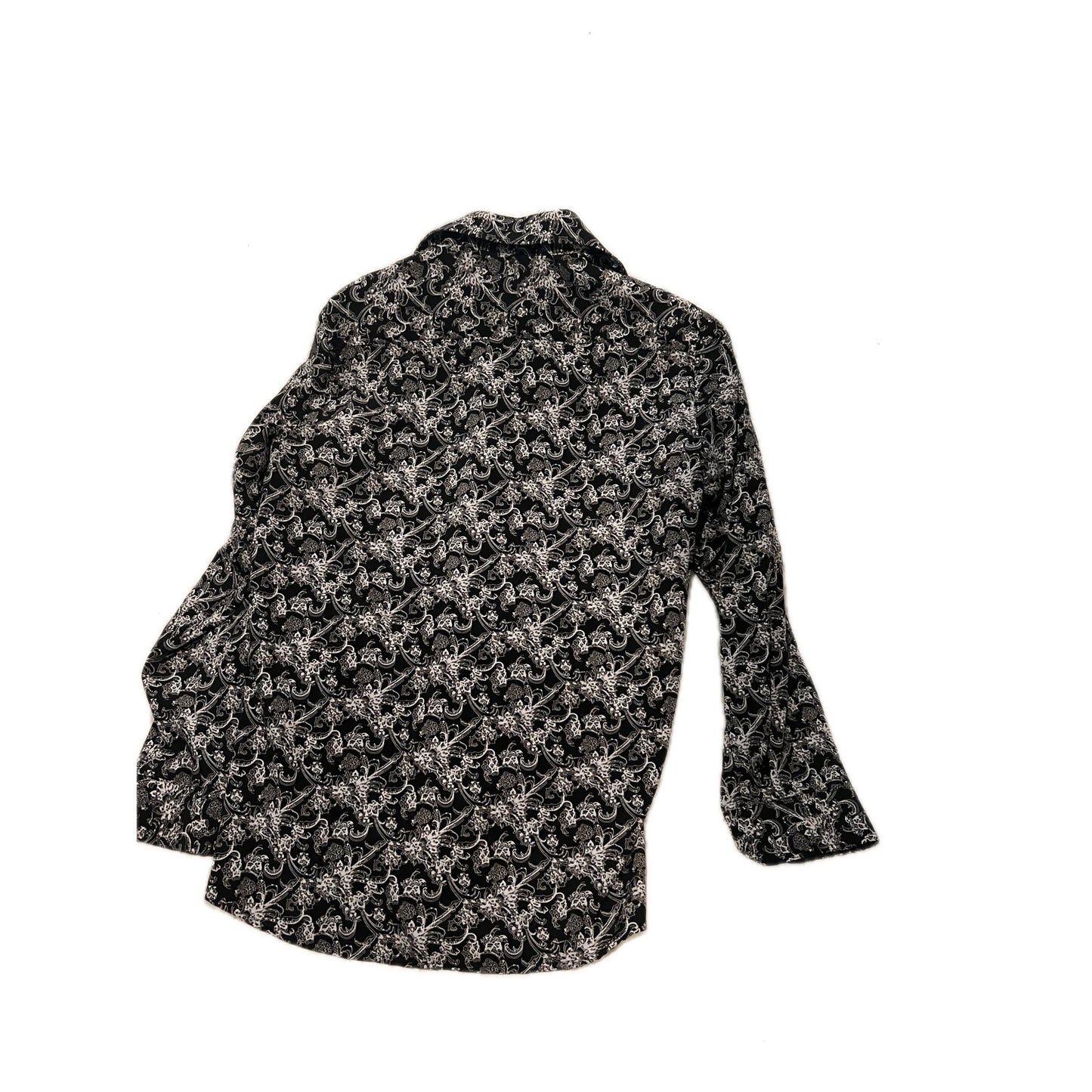 Tom Baine Slim Fit Long Sleeve Paisley Shirt Mens L 16-16.5