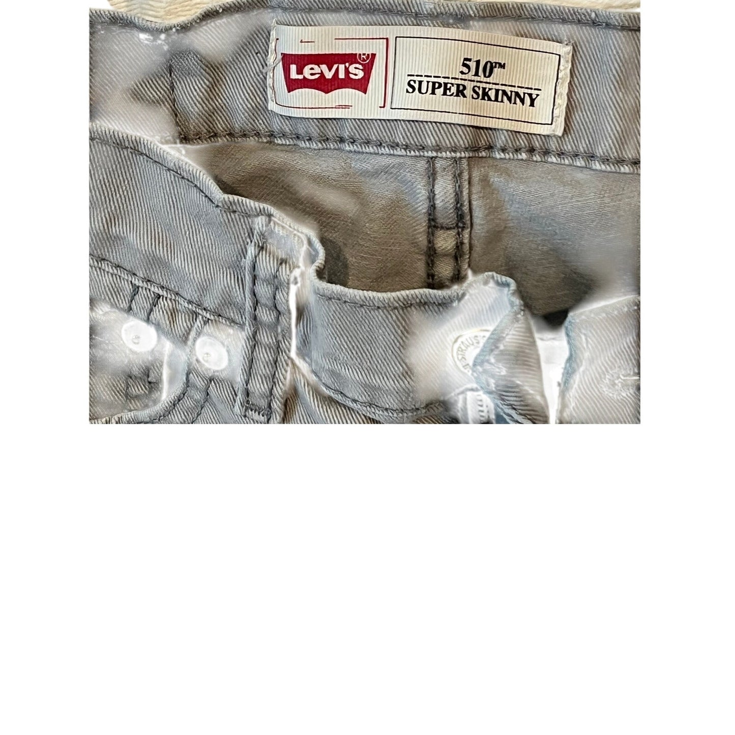 Levi's 510 Super Skinny Gray Jeans Womans  16 Reg 28x28