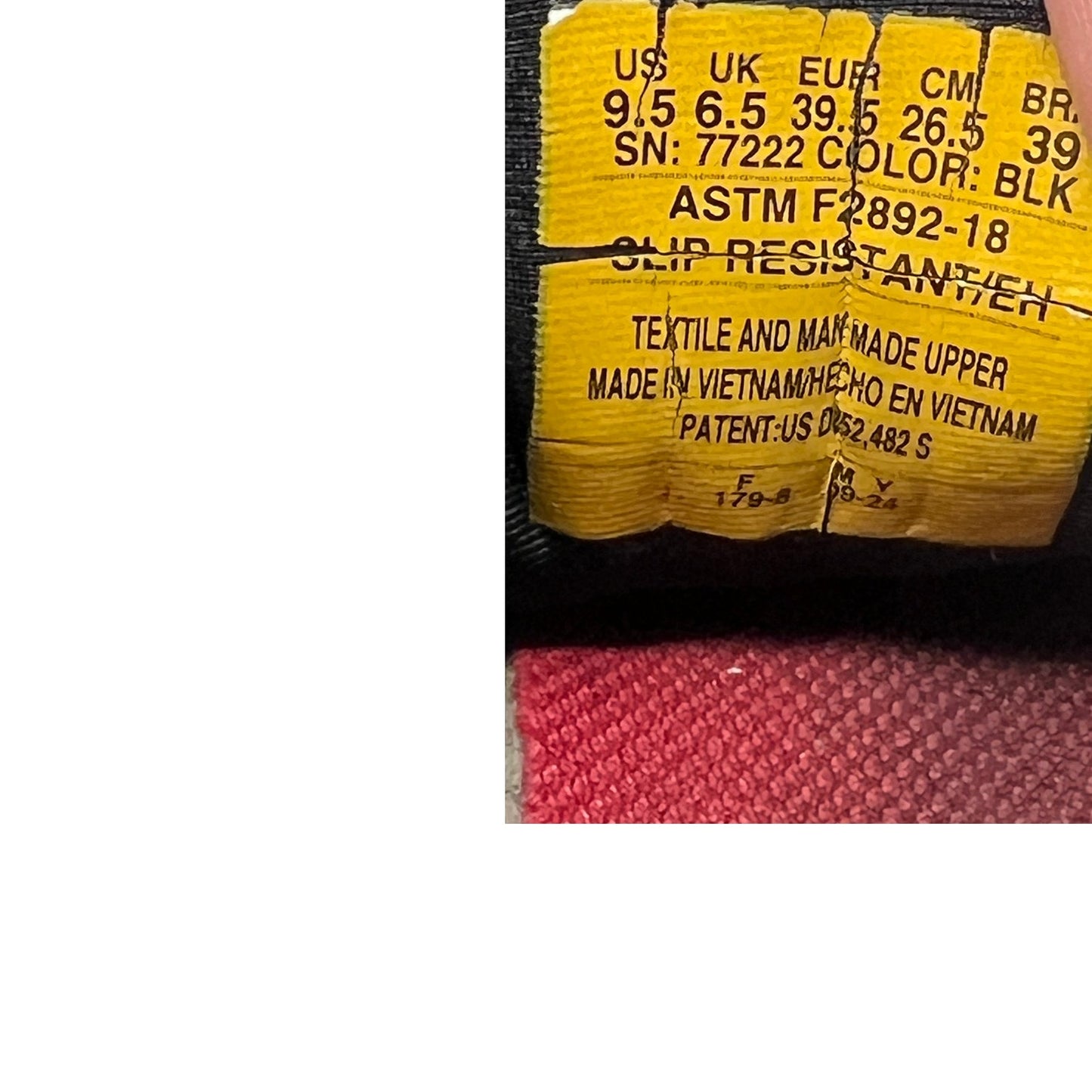Baskets de travail noires antidérapantes Skechers homme, taille 9,5