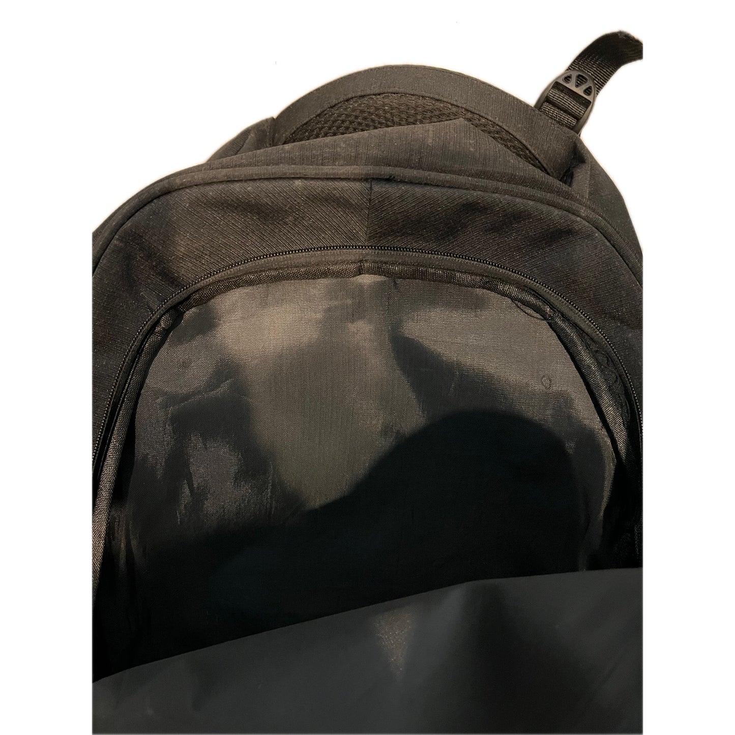 Sac à dos sport unisexe rembourré trois sections noir avec du jaune