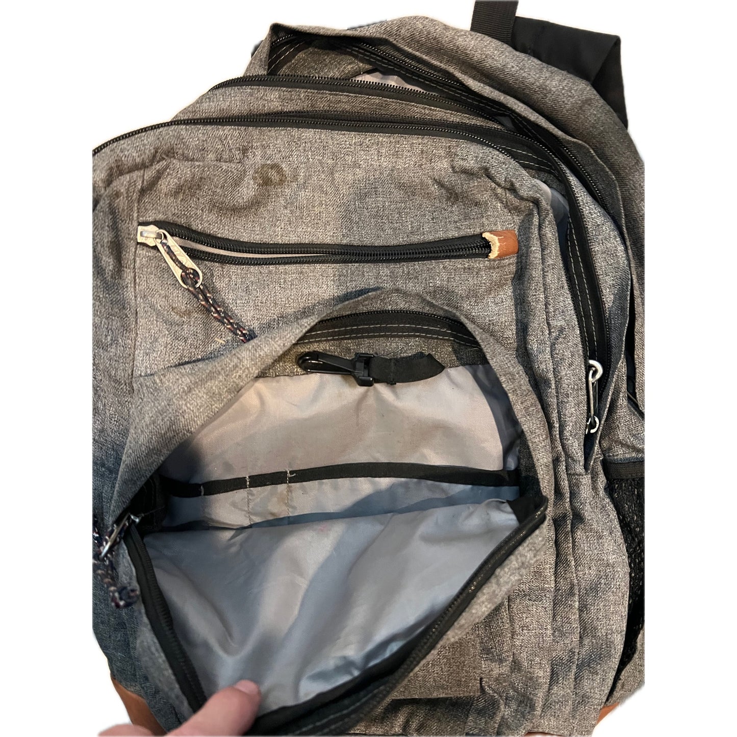 Sac à dos scolaire JanSport Cool Student à 3 compartiments Gris Marron