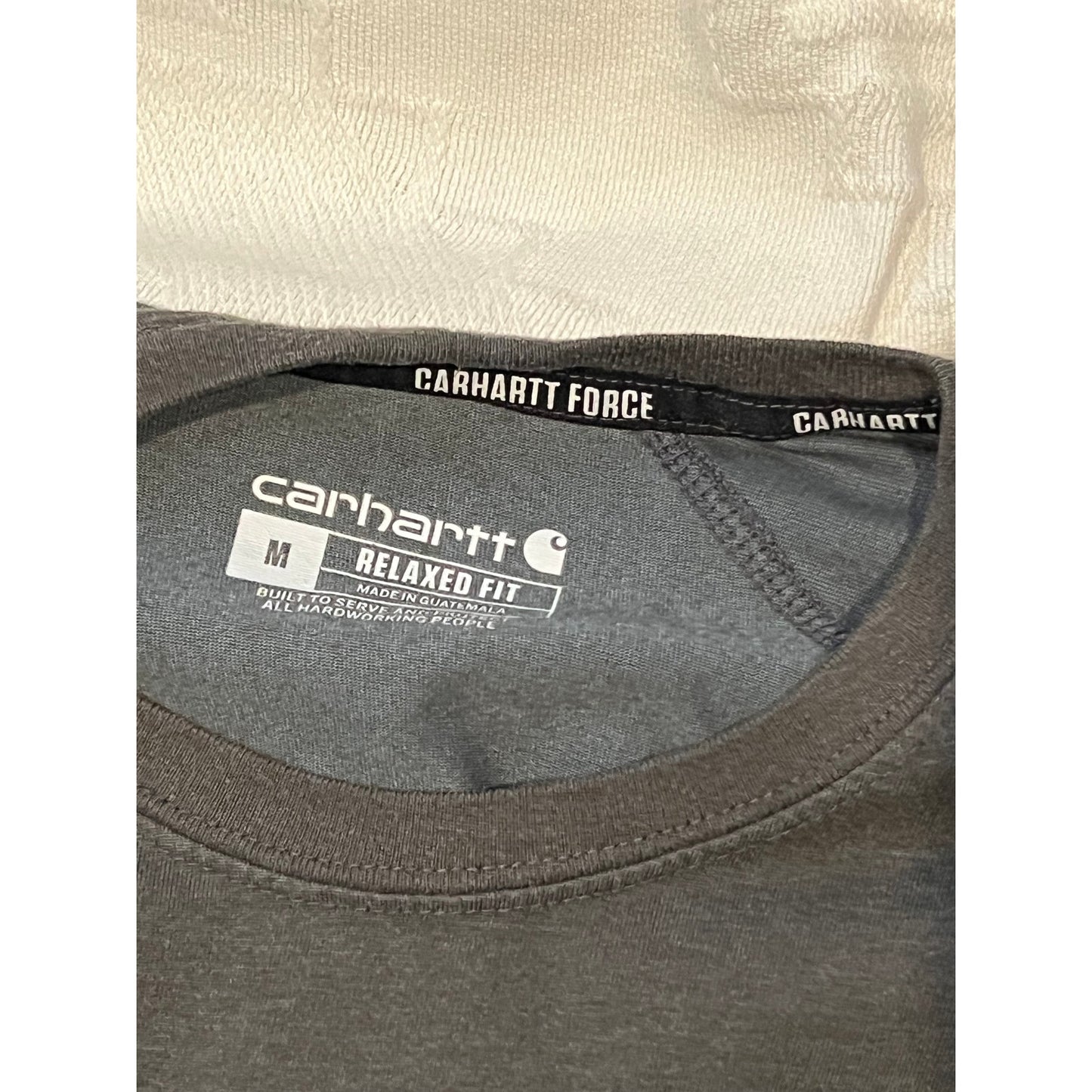 T-shirt gris anthracite Carhartt coupe décontractée avec poche pour homme taille M