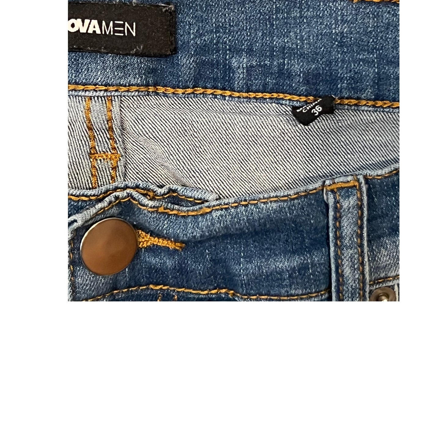 Fashion Nova Men Tapered Fit Distressed Jeans Mens 36x31