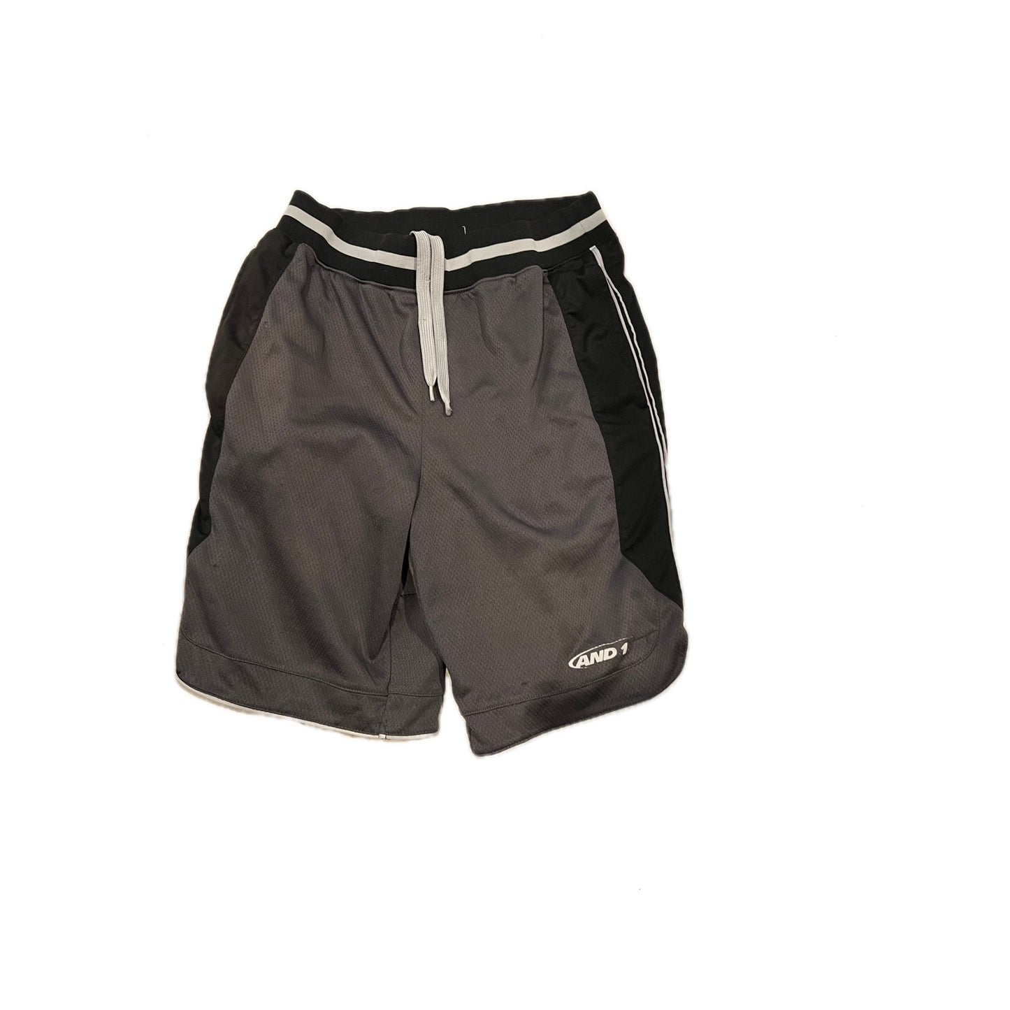 AND1 Gray Black  8" Inseam Training Shorts Mens Small