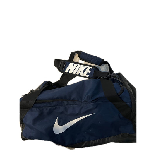 Bolsa de gimnasio Nike Brasilia 9.5 azul negra mediana 60L
