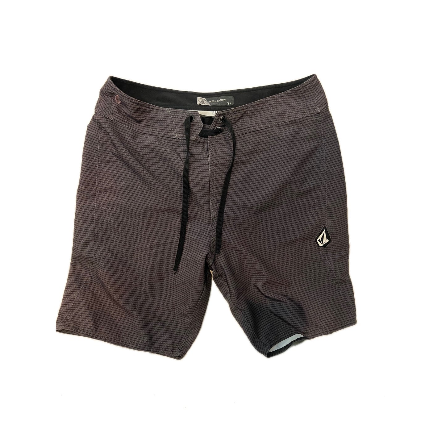 Volcom Charcoal Gray Flat Front Shorts Mens W 31