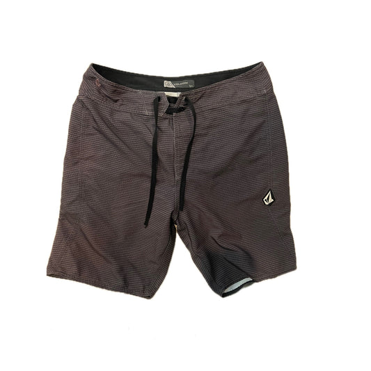 Volcom Charcoal Gray Flat Front Shorts Mens W 31