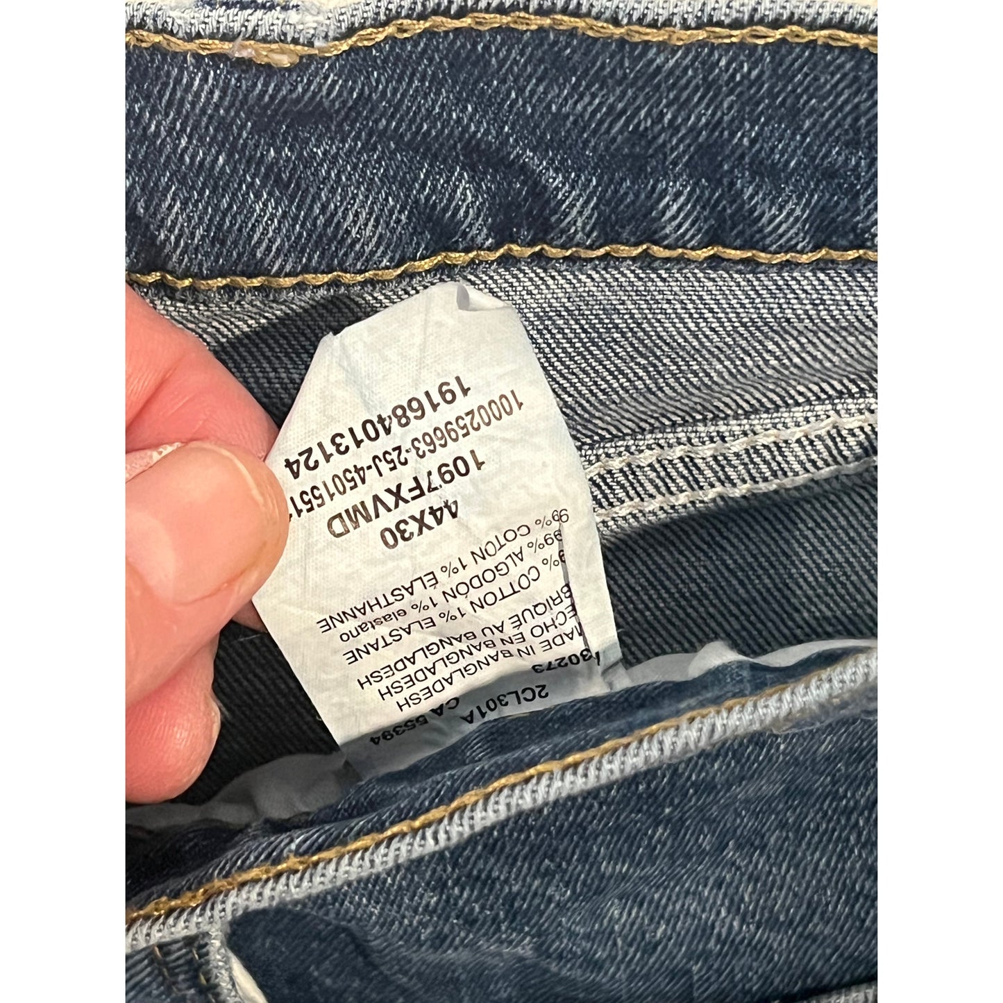 Wrangler Straight Blue Jeans Mens 44x30
