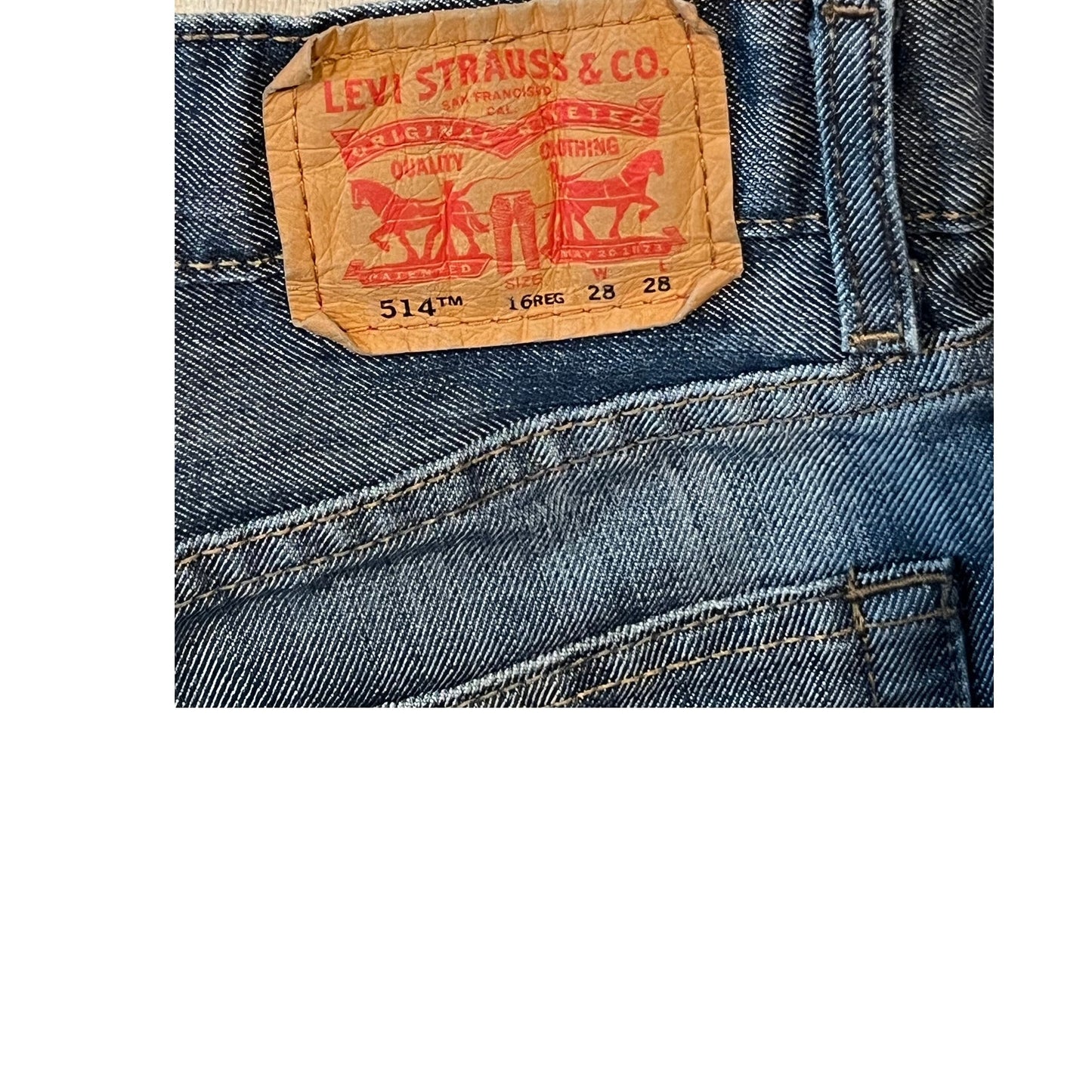 Levi's 514 Blue Jeans Straight Fit Womans 16Reg 28x28