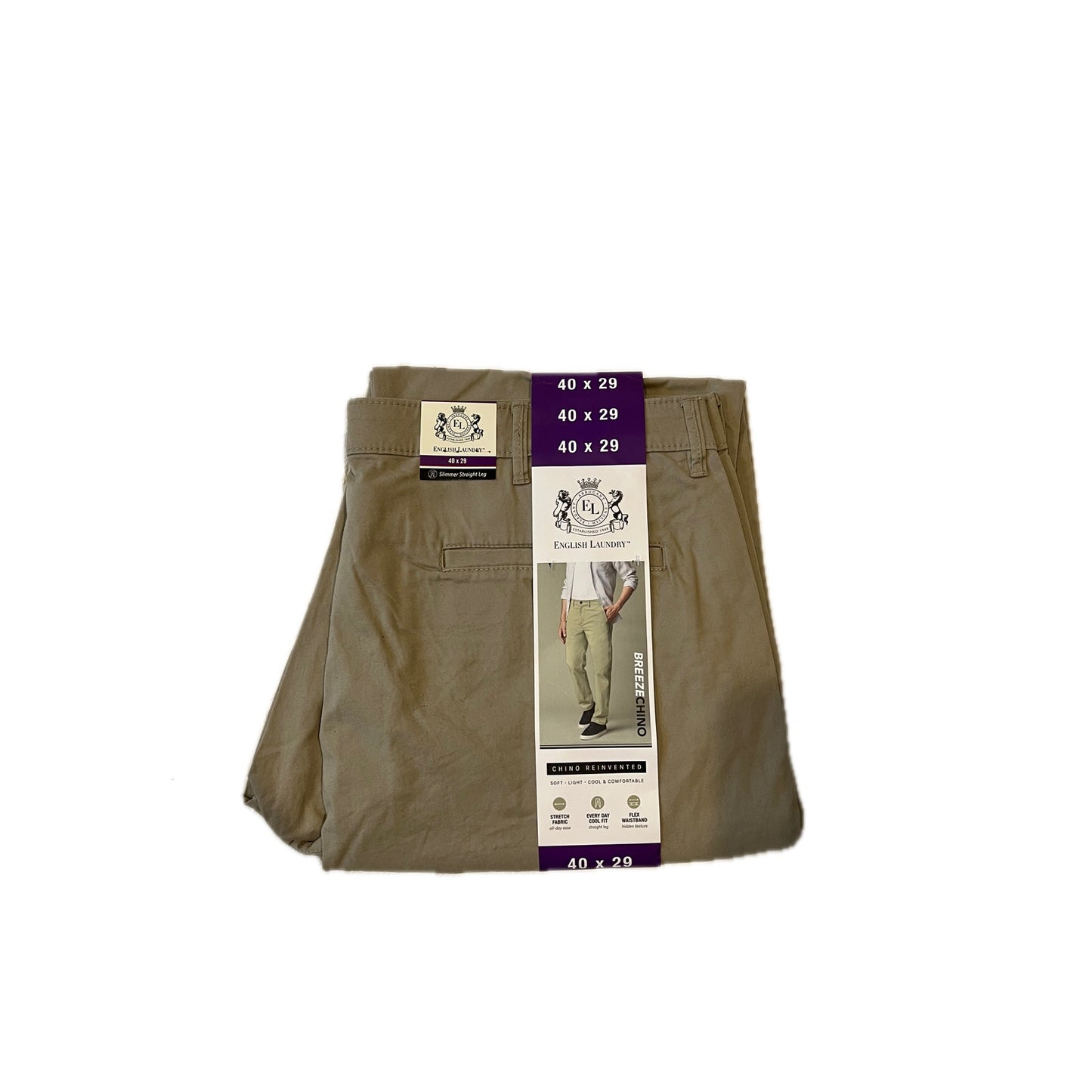 English Laundry Breeze Chino Beige Pants Mens 40x29