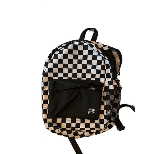 Hang Ten Black White Checkered Backpack