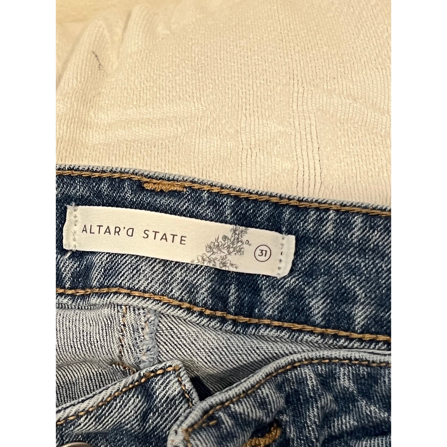 Altar'd State Reid Wide Leg Blue Jeans 31x31