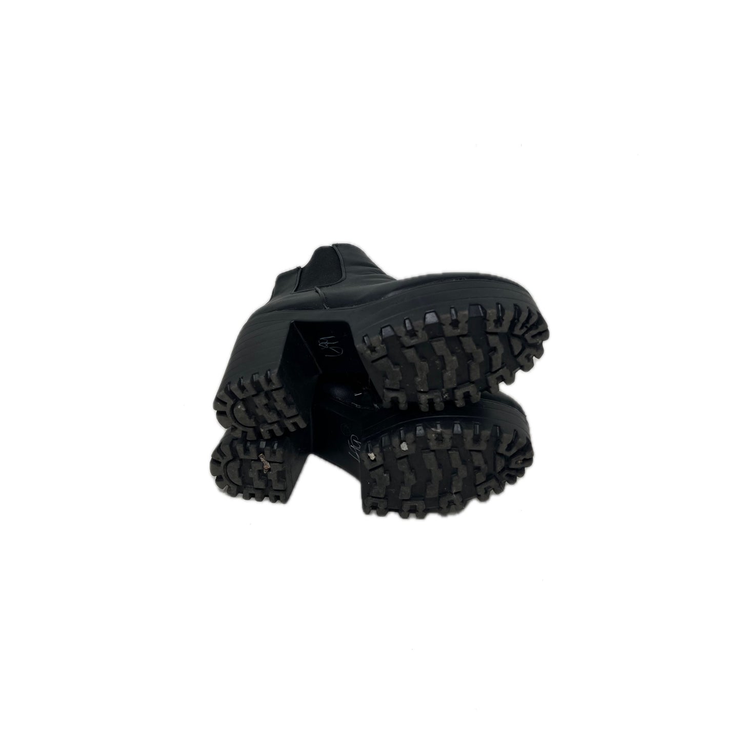 Round Toe Block Chunky Platform Boots Woman US 10 CH 40
