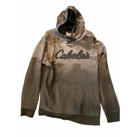 Cabelas Brown Camo Pullover Hoodie Mens L