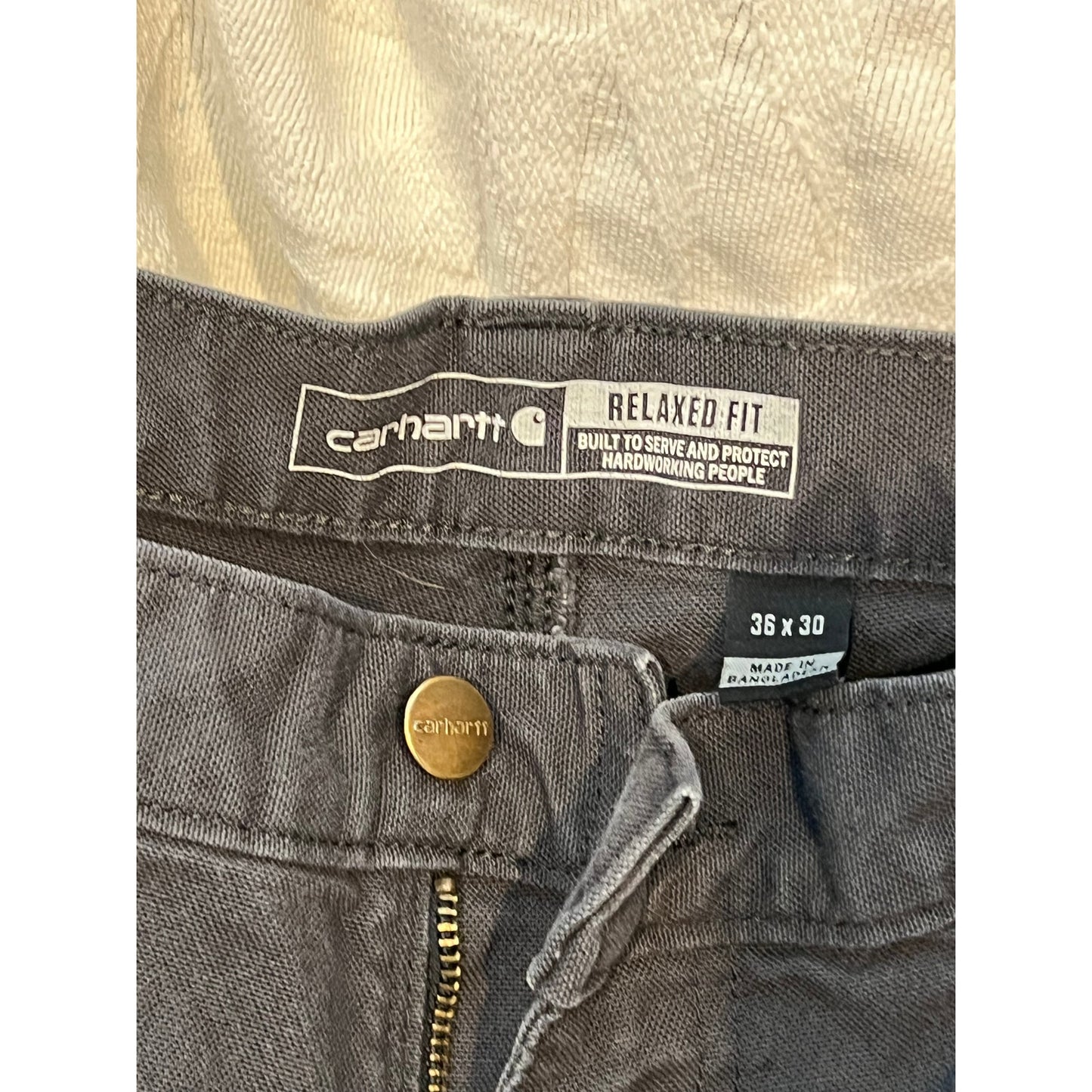 Pantalon de travail Carhartt Carpenter coupe décontractée Homme 36x30