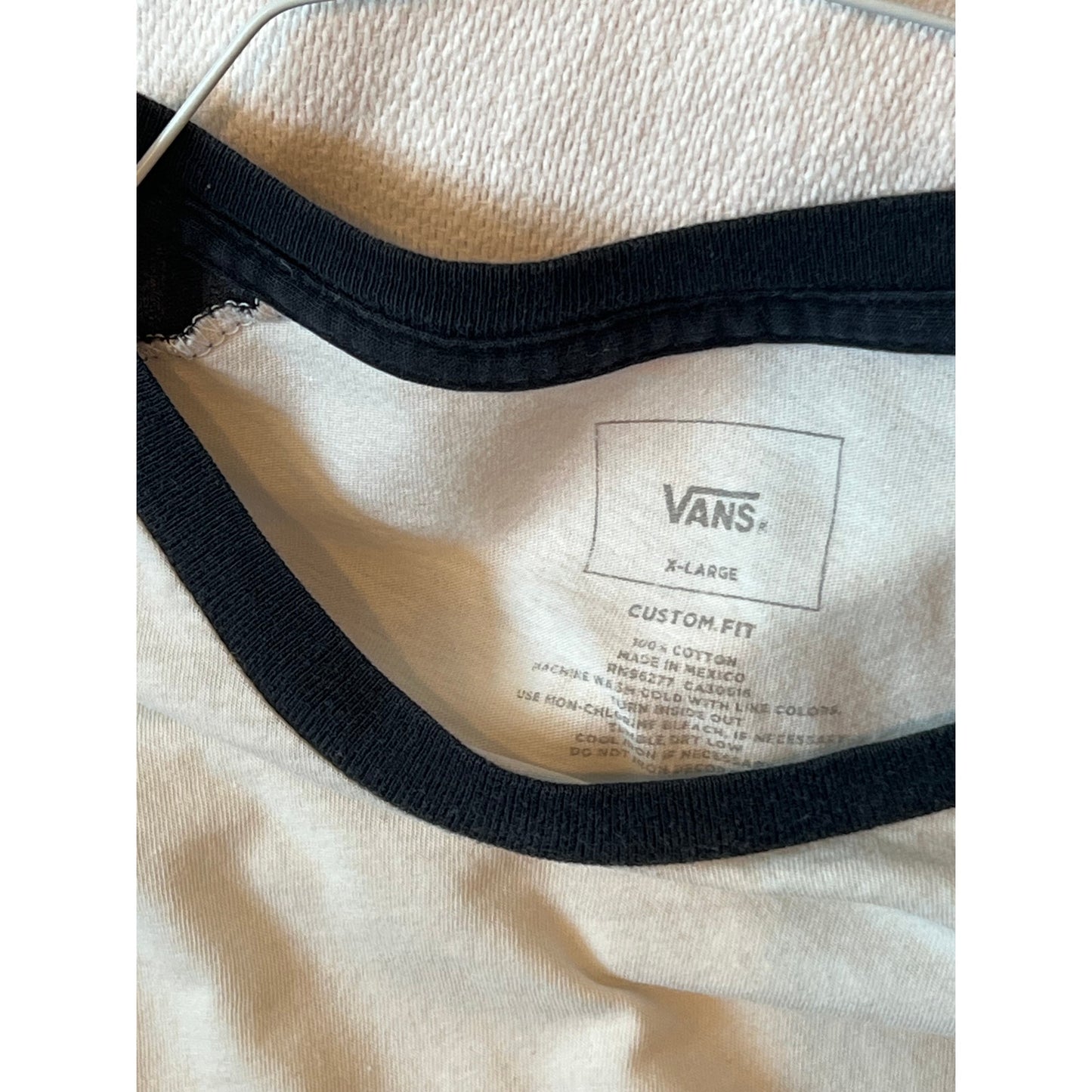 VANS 3/4 Sleeve Long Sleeve Tee Shirt Mens XL