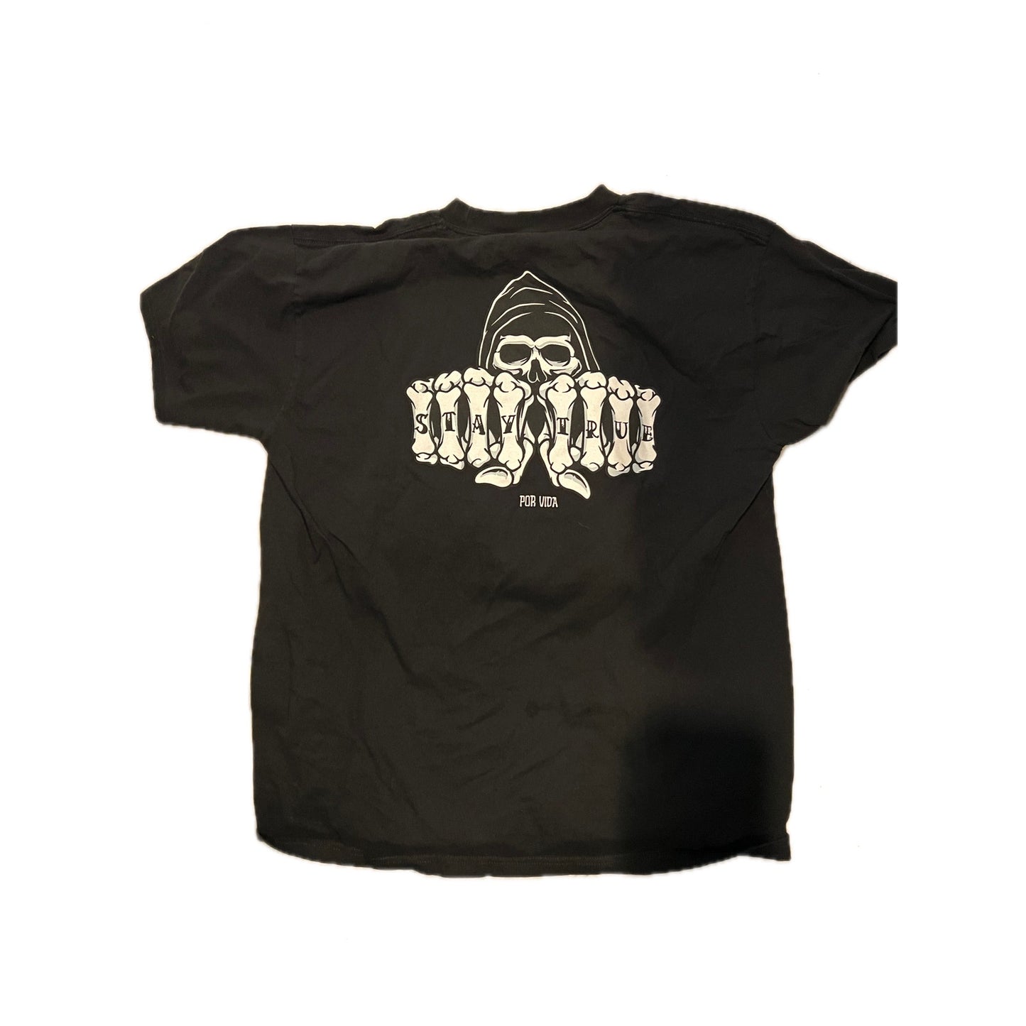 Last Call Co Por Vida Black T-Shirt Mens Large