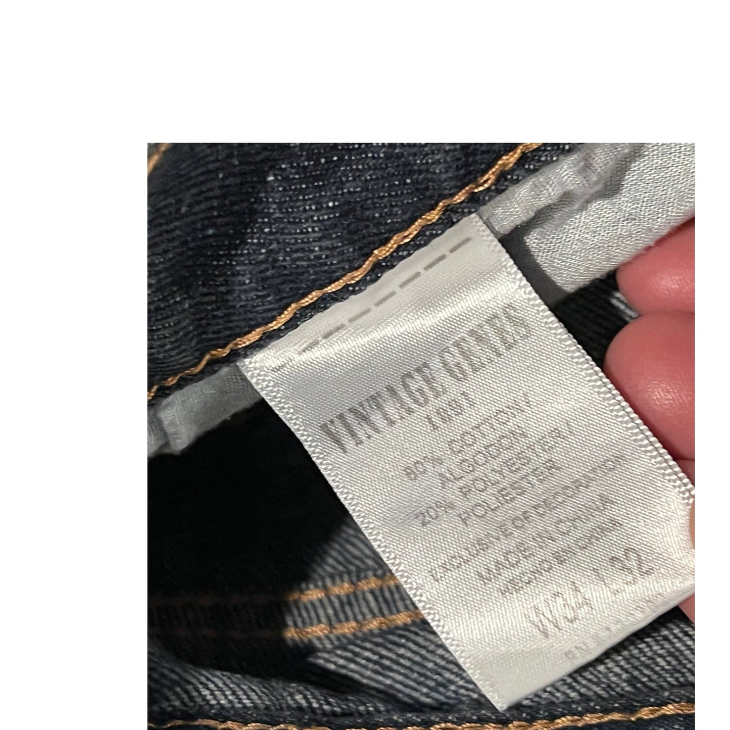 Vintage Genes 1891 Blue Jeans Slim Straight Mens 34x32