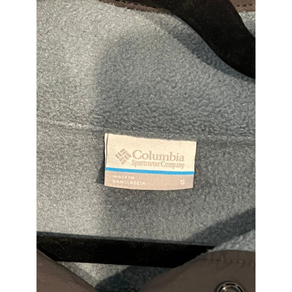 Columbia Qtr Zip Fleece Gray Blue Mens Small